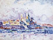 Paul Signac red sunset oil painting reproduction